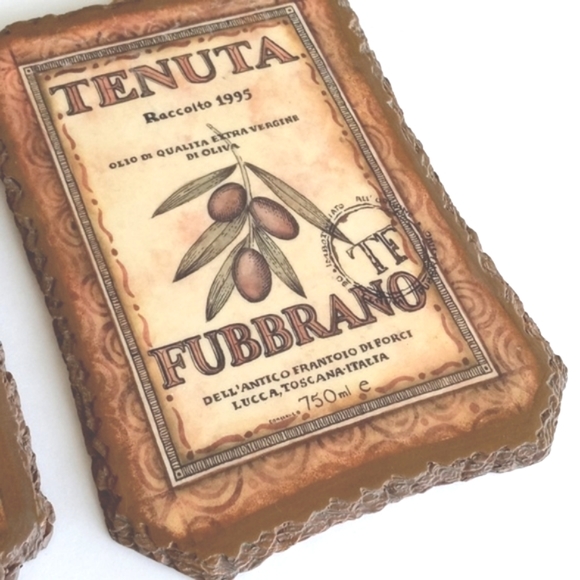 Italian Wall Hanging Plaques L' Toscano & Tenuta Set of 2 - Picture 3 of 16